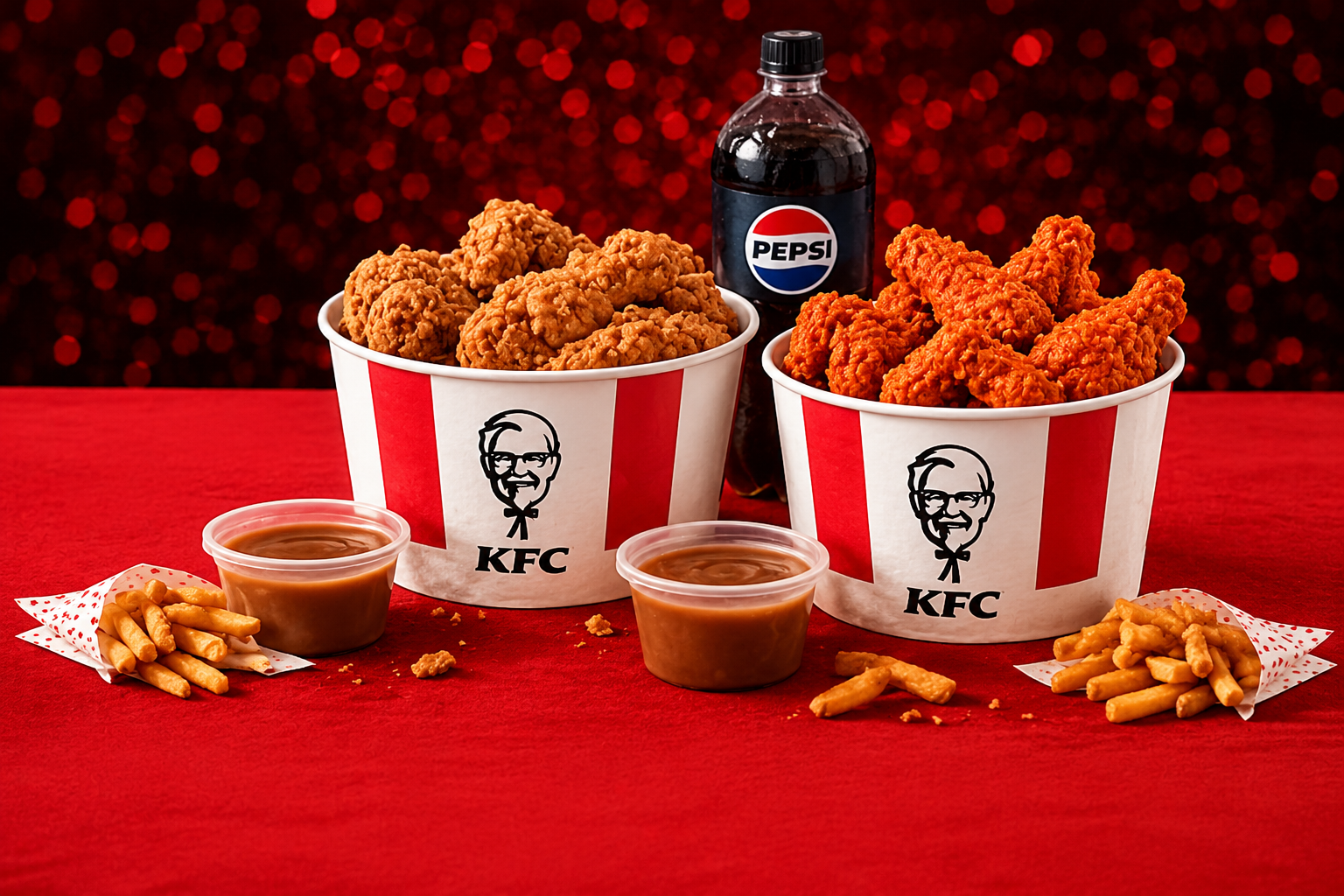 Festive Double Bucket Original Recipe Chicken Hot Wings