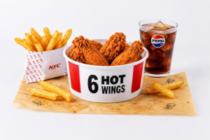 Hot Wings Meal: 6 pc