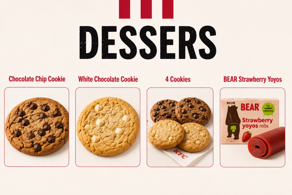 KFC Desserts Menu UK Prices
