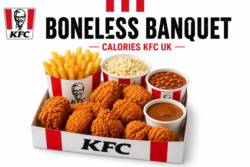 How many calories in a boneless banquet KFC Uk?