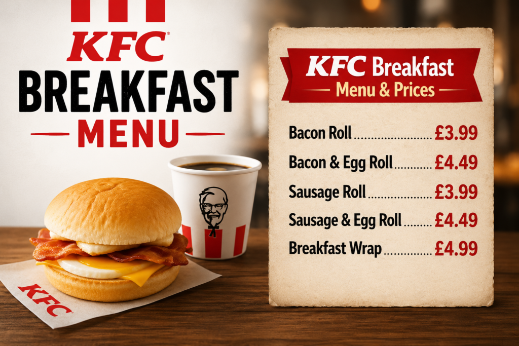 KFC Breakfast Menu UK