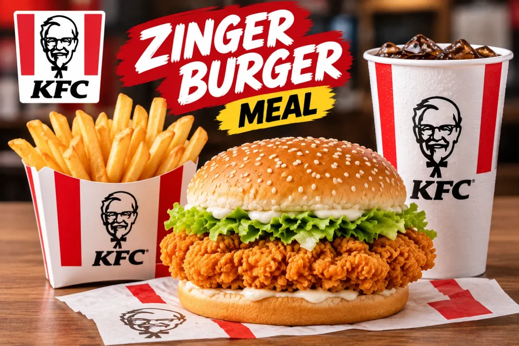 Zinger Burger Meal UK