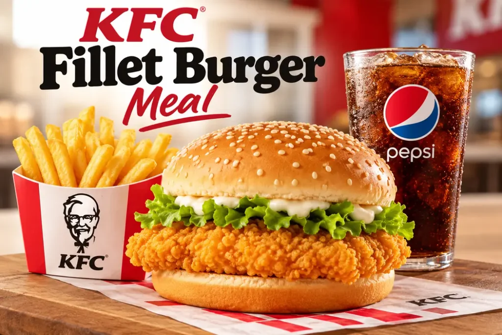 KFC Fillet Burger Meal UK