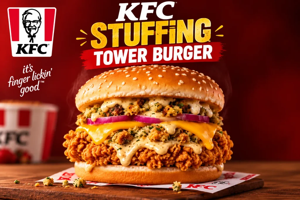 KFC Stuffing Tower Burger UK